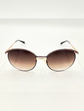 Balmain Womens Sunglasses BL 2529  Brown Gold Pink Cat 3 Round Metal 144mm